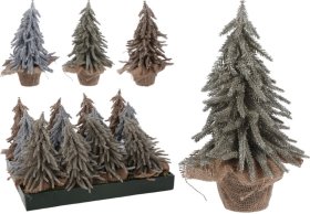 Blizganti kalėdinė eglutė, 3 skirtingų spalvų, pastatoma, 28 cm