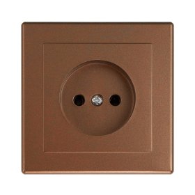 Kištukinis lizdas TIMEX, 1 vietos, paviršinis, be įž., 16 A, 250 V, rudos sp., GNT-15 Jw BR, A550340022