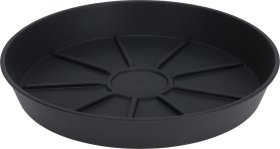 Plastikinė lėkštutė, antracito sp., skersmuo 20 cm