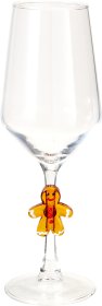 Vyno taurė, 380 ml, su imbierinio sausainio dekoracija viduje, 6 x 5 cm