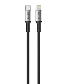 Įkrovimo laidas HAVIT CB673, Type C - Lightning, 30W, 1m, sustiprintas