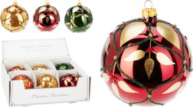 Eglutės žaisliukas, stiklas, 3 skirtingos sp., skersmuo 10 cm