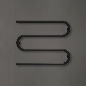 Rankšluosčių džiovintuvas-gyvatukas WELLMER, D32, 600x700mm, 3 laikikliai , F1/2'', AISI 316 nerūd.plienas, juoda sp., 15456J