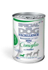 Konservuotas šunų ėdalas SPECIAL DOG EXCELLENCE,  mažų veislių šunims su triušiena, 400g