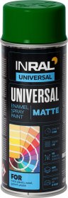Aerozoliniai dažai INRAL Universal, samanų žalia RAL6005, pusiau mat., 400ml