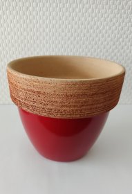 Keraminis vazonas, V.PALLADIO Glossy ROSSO 16cm., raudonos sp, Degrea, K1716