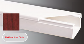 Kanalas kabeliui SERT PLASTIK SERT2516B, 2 m, PVC, 25 x 16 mm, beržo/tamsiai rudos spalvos