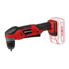 Akumuliatorinis kampinis gręžtuvas EINHELL TE-AD 18 Li - Solo, 18 V, maks. sukimo momentas 45 Nm, be akumuliatorių ir kroviklio