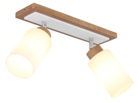 Kryptinis šviestuvas GLOBO Rowena, E27, 2 x 60W, 230V, matinės baltos spalvos, 600 x 103 x 220 mm, 15977-2