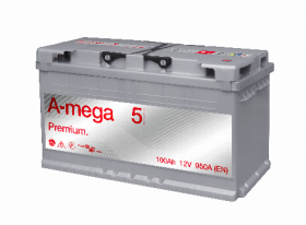 Akumuliatorius A-MEGA PREMIUM 12 V, 100 Ah, 950 A, EN