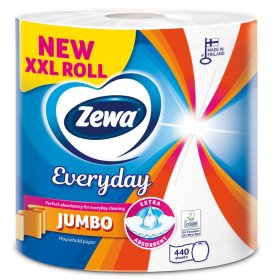 Popieriniai rankšluoščiai ZEWA EVERYDAY JUMBO, 2 sluoksnių, 1 ritinėlis