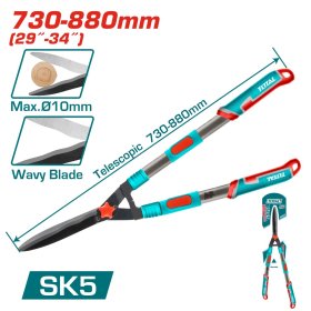 Teleskopinės gyvatvorių žirklės TOTAL THTS1516306, 55CS, 710-860 mm