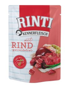 Konservuotas šunų ėdalas RINTI, su jautiena, maišelyje, 400g
