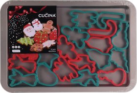 Kepimo padėklas su sausainių formelėmis Kalėdos, 42 x 29 x 2 cm