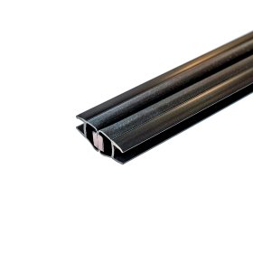 Dušo tarpinė HARMONY HAR-0430, H-2000 mm, su magnetu 45° stiklui 5 mm, juoda/juodas magnetas, 2 vnt./pak.