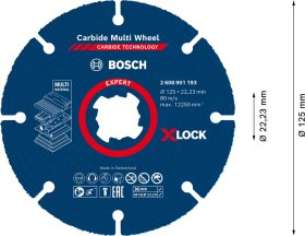 Universalus karbido pjovimo diskas BOSCH Multi-Purpose, 125 x 1 mm