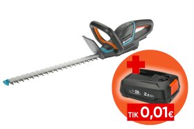 Akumuliatorinės gyvatvorių žirklės GARDENA Comfortcut, 50/18 V,  50 cm, tarpas tarp dantų 20 mm, P4A, be baterijos ir pakrovėjo