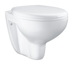 Klozetas GROHE BAU CERAMIC, pakabinamas, berėmis, lėtai nusileidžiantis dangtis su greito nuėmimo f-ja, baltas, 39351000