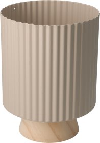 Kambarinis vazonas, metalinis, rudos sp., 18 x 18 x 23 cm.