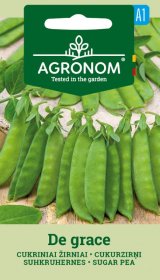 Daržovių sėklos, AGRONOM Žirniai sėjamieji cukriniai DE GRACE, 10 g.