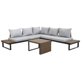 Lauko baldų komplektas ESTI ESTA Marbella, 2 sofos 159 x 68,5 x 63 cm (kairė/dešinė), kampas 68 x 68,5 x 63 cm, stalas 55 x 64 x 40 cm