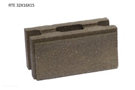 Betoninis tvoros tarpstulpelinis blokelis RTE S, matmenys 32 x 16 x 15 cm, 12 kg
