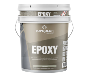Epoksidiniai grindų ir sienų dažai TOPCOLOR, Epoxy 5 KG, Balti