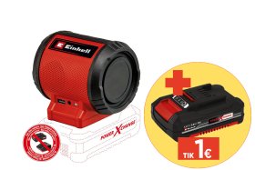 Akumuliatorinis grotuvas EINHELL TC-SR 18 Li BT Solo, be akumuliatoriaus ir kroviklio