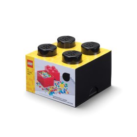 Daiktadėžė kaladėlė LEGO, 25 x 18 x 25 cm., juodos sp., N
