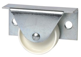 Stalčių ratukas su šonine plokštele WAGNER, d-35mm, cinkuotas, apkrova - 40 kg.