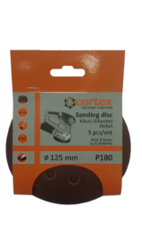 Šlifavimo diskas CORTEX, P180, 125 mm, 5 vnt.