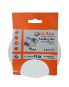 Šlifavimo diskas CORTEX, P320, 125 mm, 5 vnt.