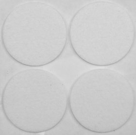 Padukas VOREL, Y x 74835, D - 40 mm, 4 vnt. lipnus, baltas veltinis