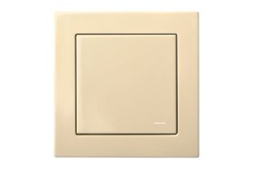 Jungiklis LIREGUS Epsilon, 1 klavišo, įleidžiamas, siunčiantis radijo bangas, su imtuvu, nereikia elektros laido, smėlio spalvos, RJ-314 E/S