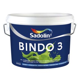 Vandeniniai vidaus dažai SADOLIN Bindo 3, 2,5 l, BW bazė, balti, visiškai matiniai