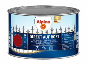 Antikoroziniai dažai ALPINA DIREKT AUF ROST, 0,3 l, blizgūs, vyno raudonumo spalvos
