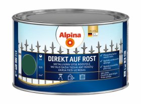 Antikoroziniai dažai ALPINA DIREKT AUF ROST, 0,3 l, blizgūs, žalios spalvos