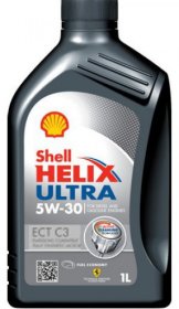 Variklinė alyva SHELL Helix Ultra ECT C3 5W-30, 72114, sintetinė, benzininiams, dyzeliniams (su kietųjų dalelių filtrais), dujiniams varikliams, 1L
