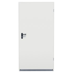 Plieninės durys HORMANN ZK Matmenys 1000 x 2100 mm, lygios, kairinės, komplekte spynos korpusas, rankena, raktas.