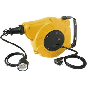 Ilgiklis ritė ELECTRALINE, 1 lizd., 10 m, su įž., 3 x 1,5, 16A, su automatišku laido susukimu, su apsauga vaikams ir nuo perkaitimo, 100236