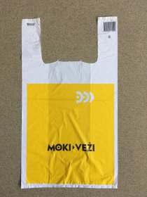 Mažas polietileninis maišelis MOKI VEŽI, 30/8 x 55 cm, 20 mk.