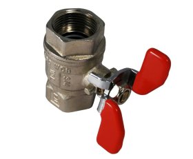 Rutulinis ventilis ECO, 1'', vidus/vidus, ZK-02-025/3632, su trumpa rankenėle