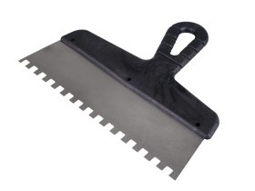 Nerūdijančio plieno dantyta glaistyklė PAINTER Szp0640, 150mm, dantyta 6x6mm, nerūdijantis plienas, plastikinė rankena