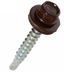 Stoginiai savisriegiai KOELNER, 4,8 x 19 mm, 250 vnt. Cinkuoti, su tarpine, RAL8019, RR32