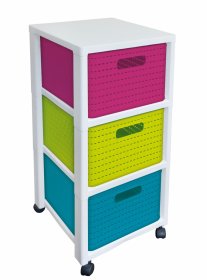 Komoda ROTHO Country, 3 stalčių, spalvota