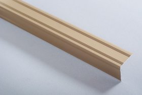 Aliumininė laiptų juostelė H 30 D1, 2,1 x 2,1 x 180 cm, mat.aukso spalvos, kilmės šalis ES