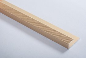 Aliumininė užbaigimo juostelė H 63 D1, 1,5 x 1 x 180 cm, mat.aukso spalvos, kilmės šalis ES