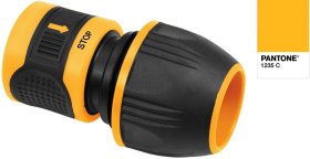 Universali greita jungtis HERVIN GARDEN+ HG-29610-03, tinka 13-16-19 mm (1/2-5/8-3/4") skersmens žarnoms, su vožtuvu