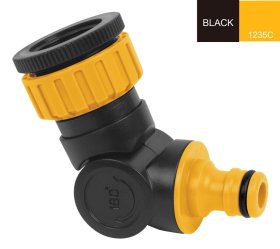 Greita jungtis čiaupui HERVIN GARDEN+ HG-22000, tinka 3/4” - 1” čiaupams, apsaugo žarną nuo ilenkimo ir susisukimo