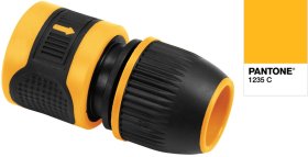 Greita jungtis žarnai HERVIN GARDEN+ HG-29601-03, tinka 13 mm (1/2") skersmens žarnoms, pailginti jungties galai saugo žarną nuo sulinkimo bei išslydimo jungimo metu